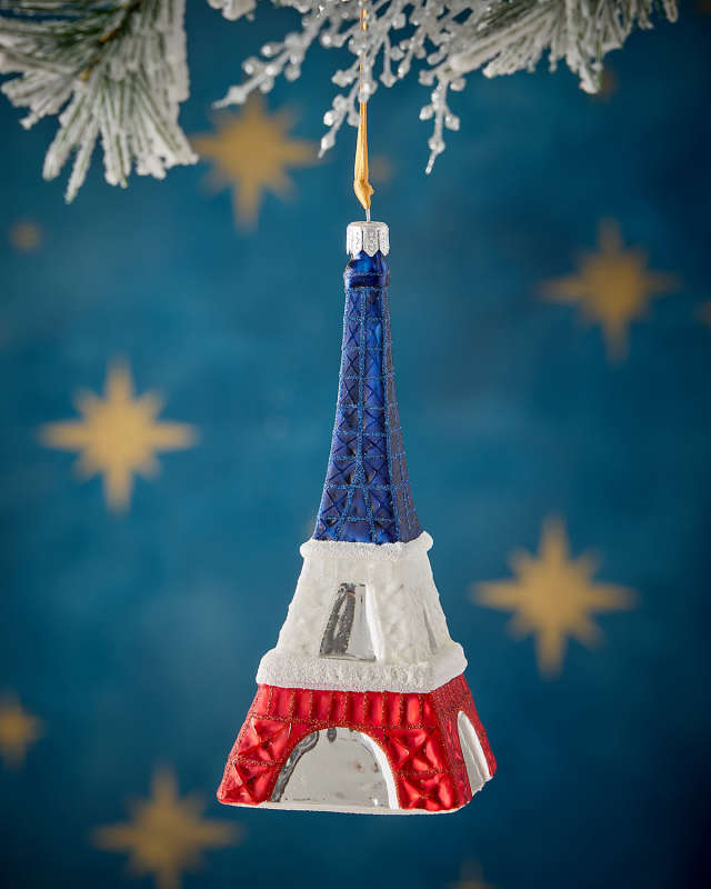 Eiffel Tower Christmas Ornament